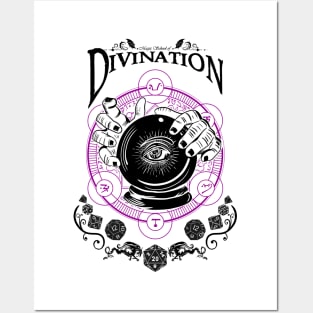 Divination - D&D Magic School Series: Black Text Posters and Art